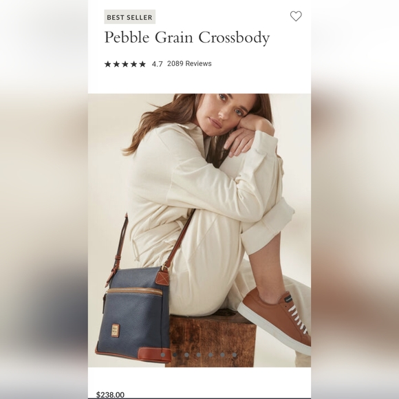 Dooney & Bourke Handbags - Dooney &‎ Bourke Crossbody in Pebble Grain Leather, Handbag with Adjustab straps
